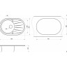 Кухонная мойка GRANULA СТАНДАРТ ST-7601 арктик (белый) 7601 BELYII